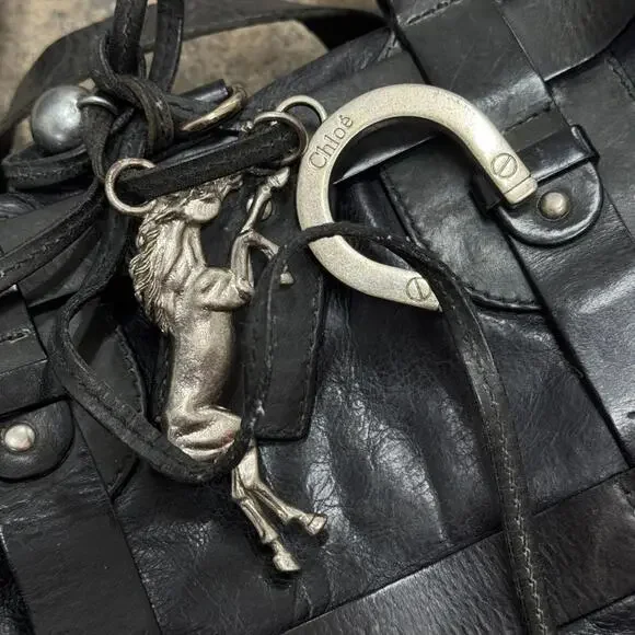 Y2K Authentic Vintage Chloé Kerala Bag - Black Leather - Picture 3 of 7